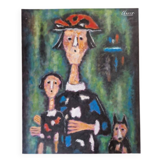 Roland Chanconnier known as Chanco (1924-2017), friend of Picasso - Oil on canvas