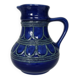 Vase pichet vintage en poterie Strehla – Céramique est-allemande du milieu du siècle, noir