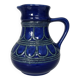 Vase pichet vintage en poterie Strehla – Céramique est-allemande du milieu du siècle, noir