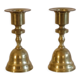 Pair of Scandinavian brass candle holders 1970