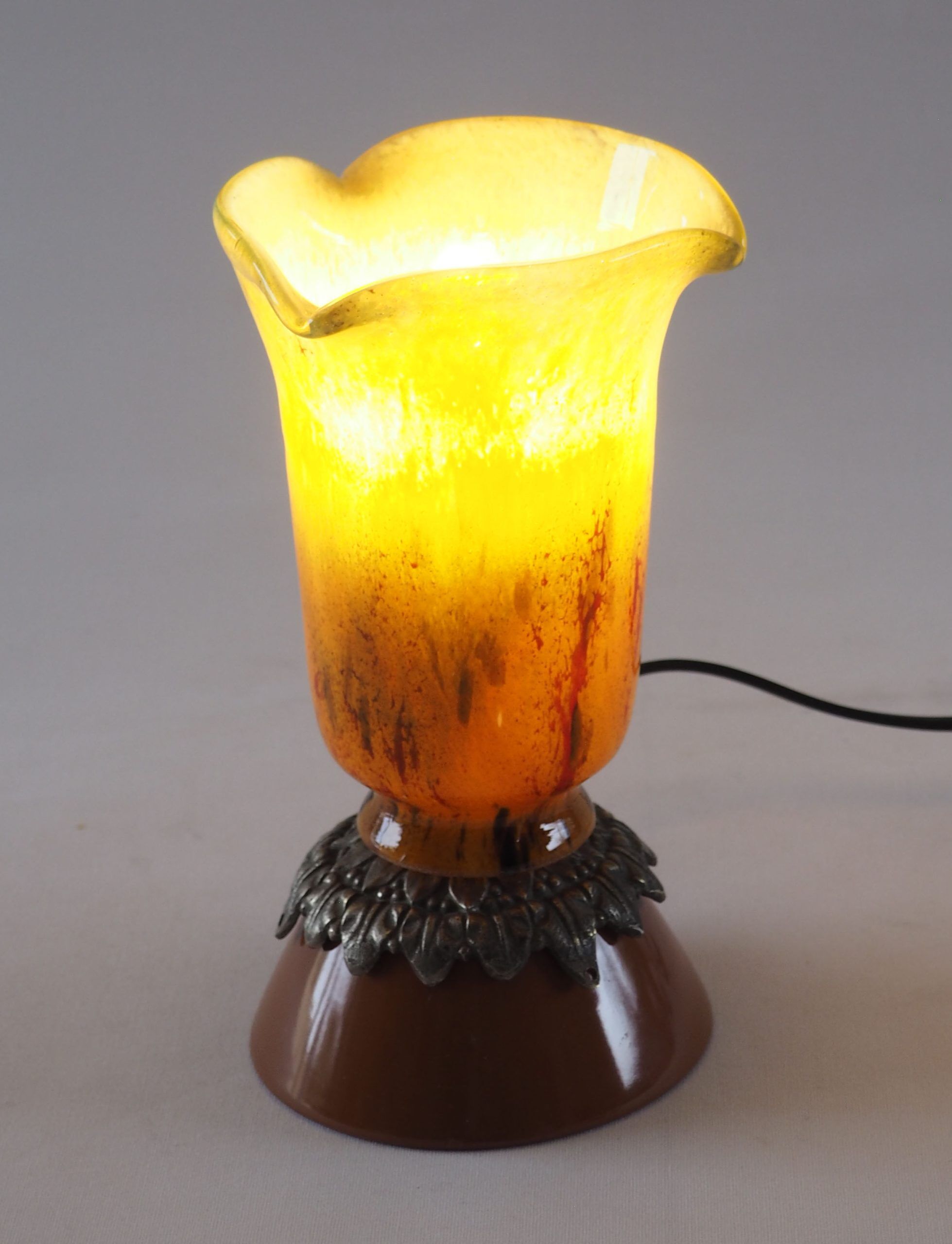 Multicoloured glass paste lamp