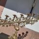Antique candle holder in bronze and brass nineteenth century.