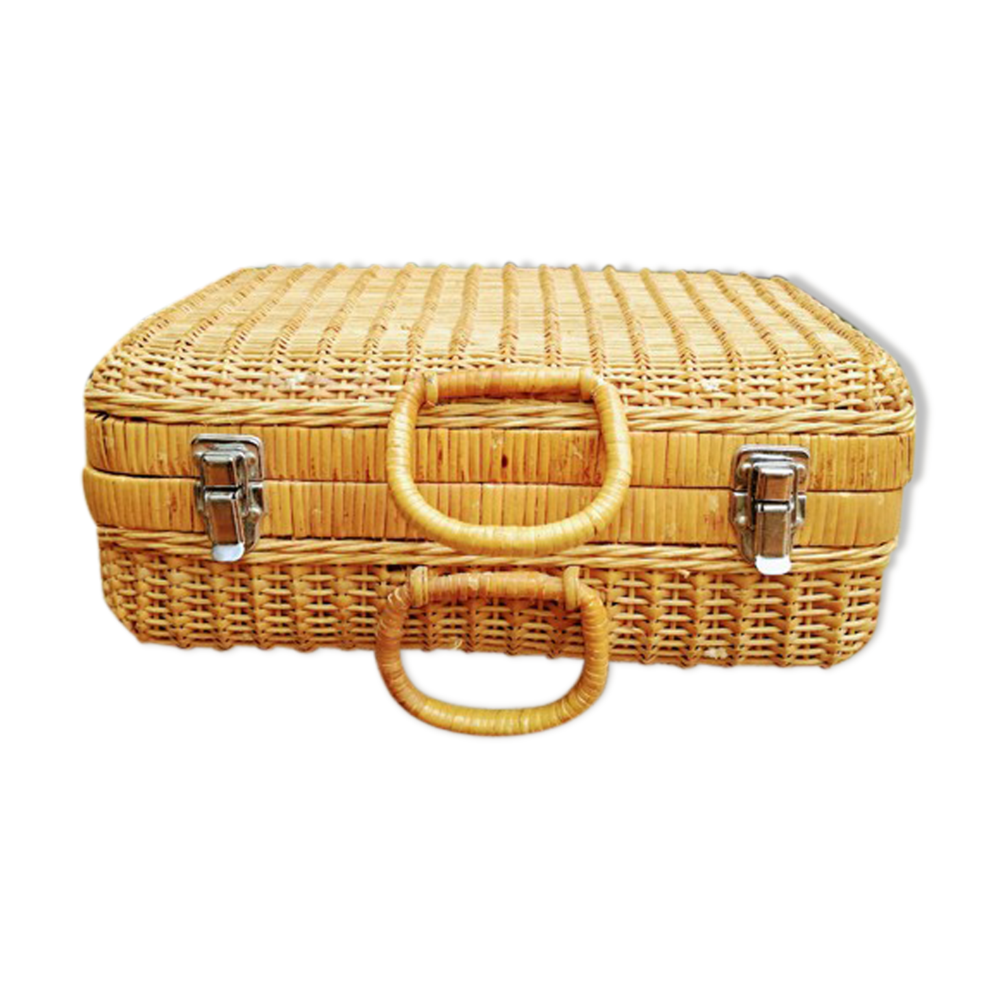 Wicker suitcase