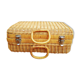 Wicker suitcase