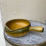 Earthenware fondue pot with glazed finish