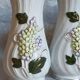 Three ancient lilac slurry vases