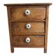 Night table 3 drawers in vintage wood