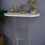 70s design console in marble and plexi