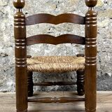 Chair Fireplace Wood & Straw Mountain Chalet Country Cottage No Dudouyt 60's