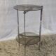 Side table metal chrome and smoked glass, 70s-80s