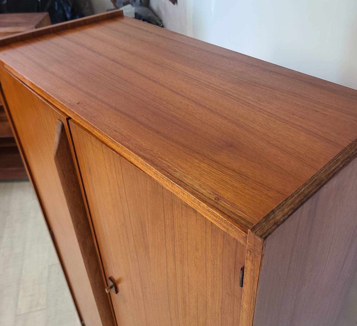 Vintage 1960s Scandinavian teak bookcase cabinet