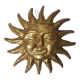Sculpture murale en relief Soleil or vintage