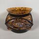 Art Deco Glass and Wrought Iron Vase Le Lorrain Nancy 20th Century