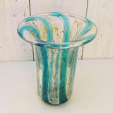 Thick glass vase vintage Scandinavian design
