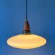 Suspension en verre opalin (style Philips) - Louis Kalff