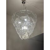 Contemporary Modern Clear "Petals"  Glass Chandelier
