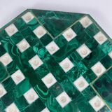 Jeu de solitaire en malachite de forme octogonale, 1950/70
