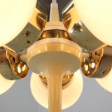 Space age chandelier sputnik by elektroinstala decin, 1970s