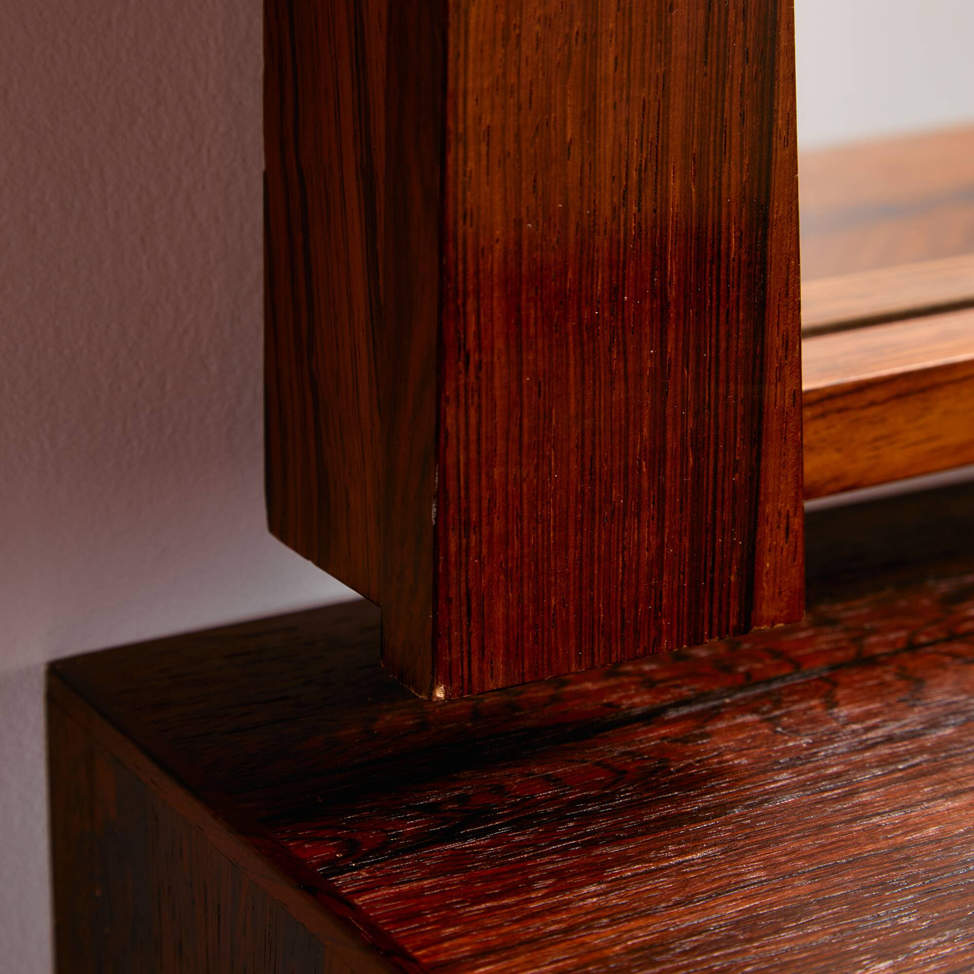 Rosewood framed mirror, Set of 2