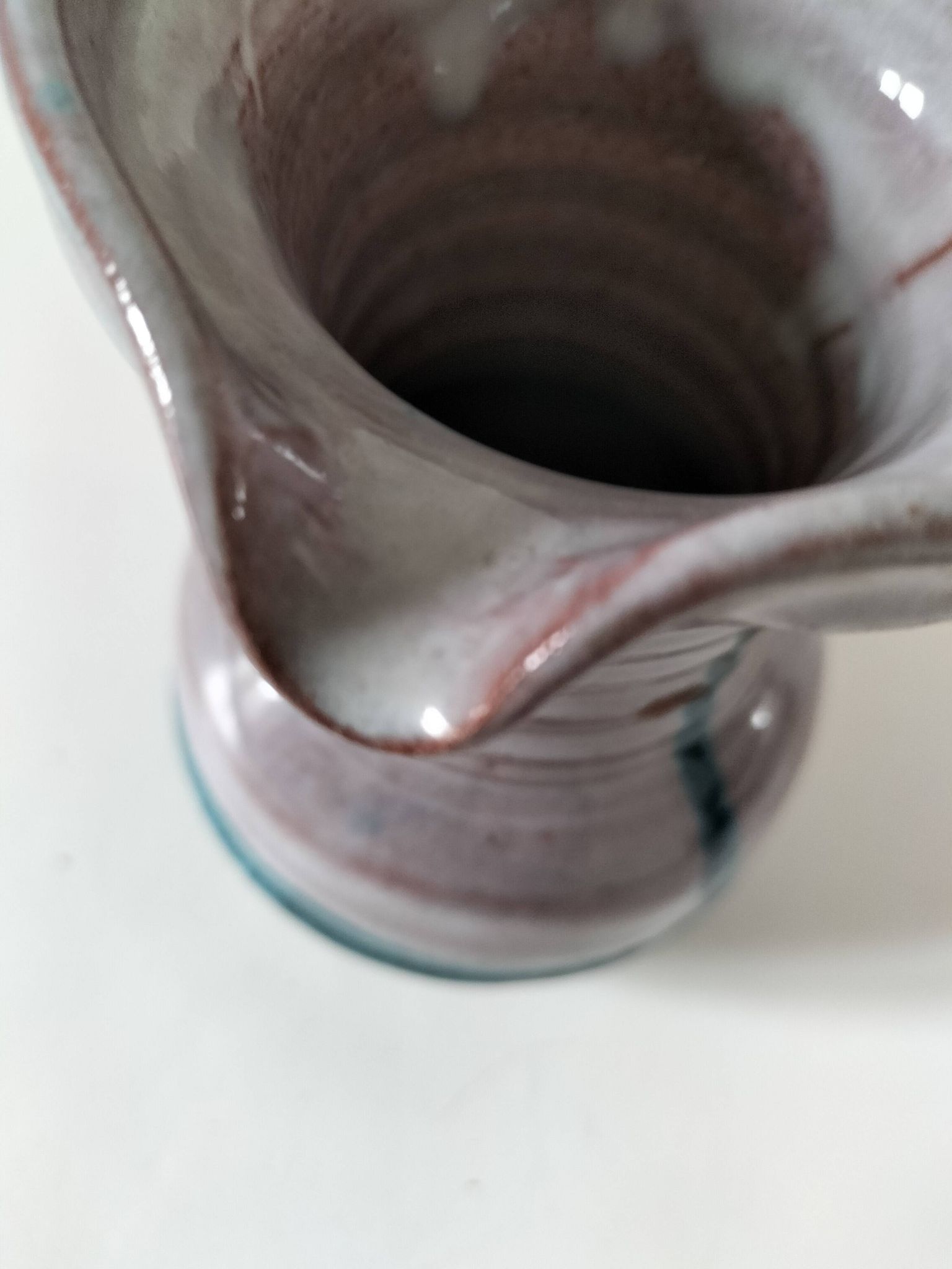 Glazed ceramic pitcher by Pichet Accolay, circa 1955–1965.