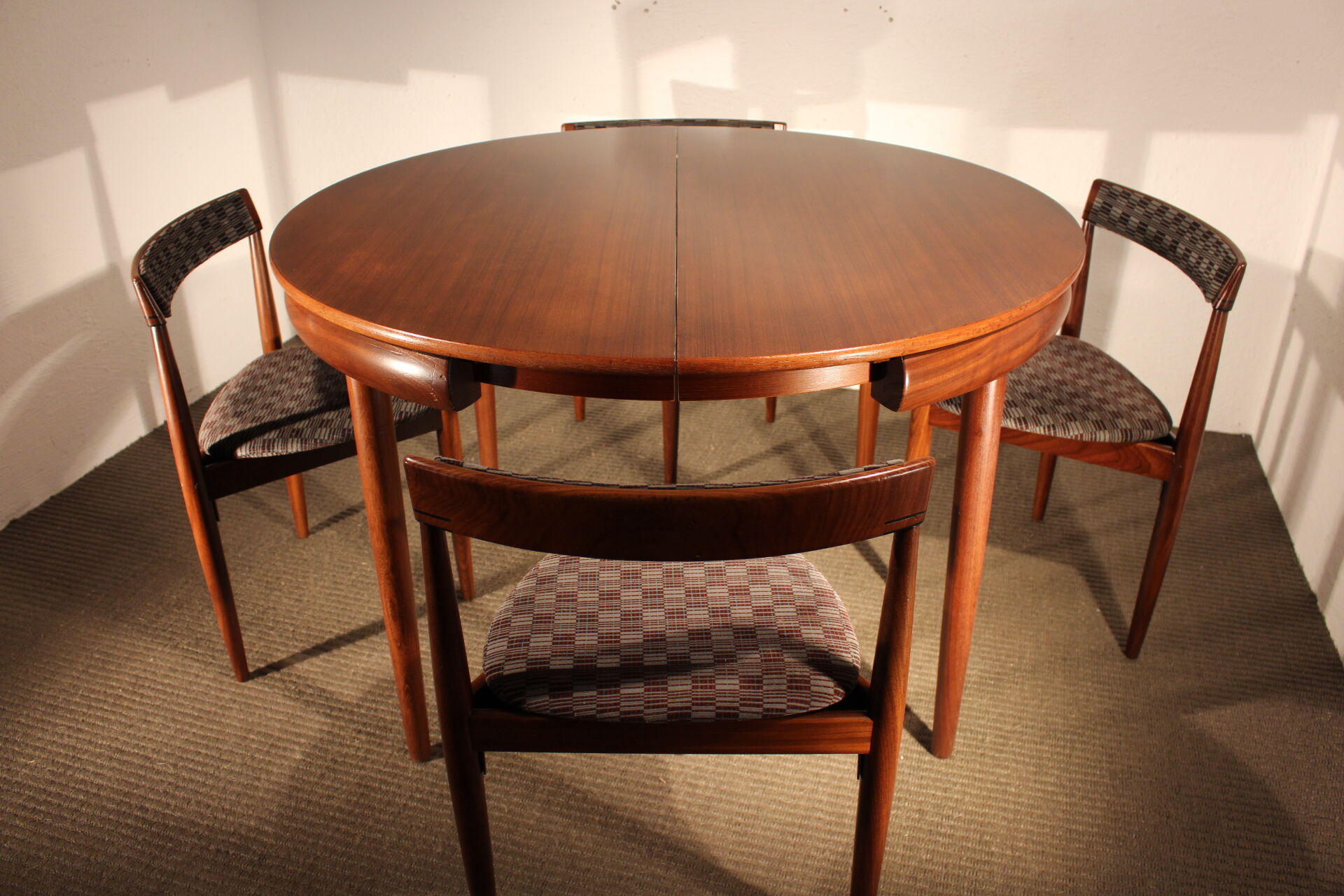 Table and chairs by Hans Olsen