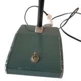 Old Vintage Functional Art Deco Green Enameled Industrial Desk Lamp