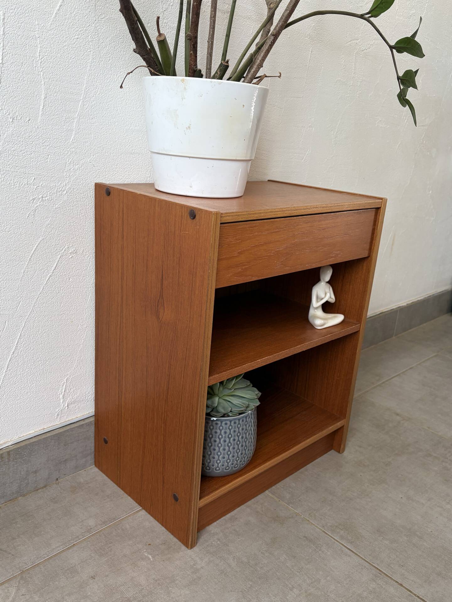 Vintage teak bedside table