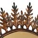Oval sun mirror wrought iron from the 1950s Italy