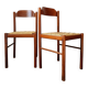 2 "plywood" chairs & braided rope