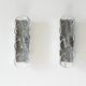 Citrus Wall Lamp in Glass and Metal from Kalmar Franken Kg, Set of 2