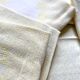 Serviettes de table vintage jaune et blanc