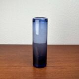 Blue glass vase from the Danish Mid-Century Modern Labrador series by Per Lütken for Holmegaard, 1950s.