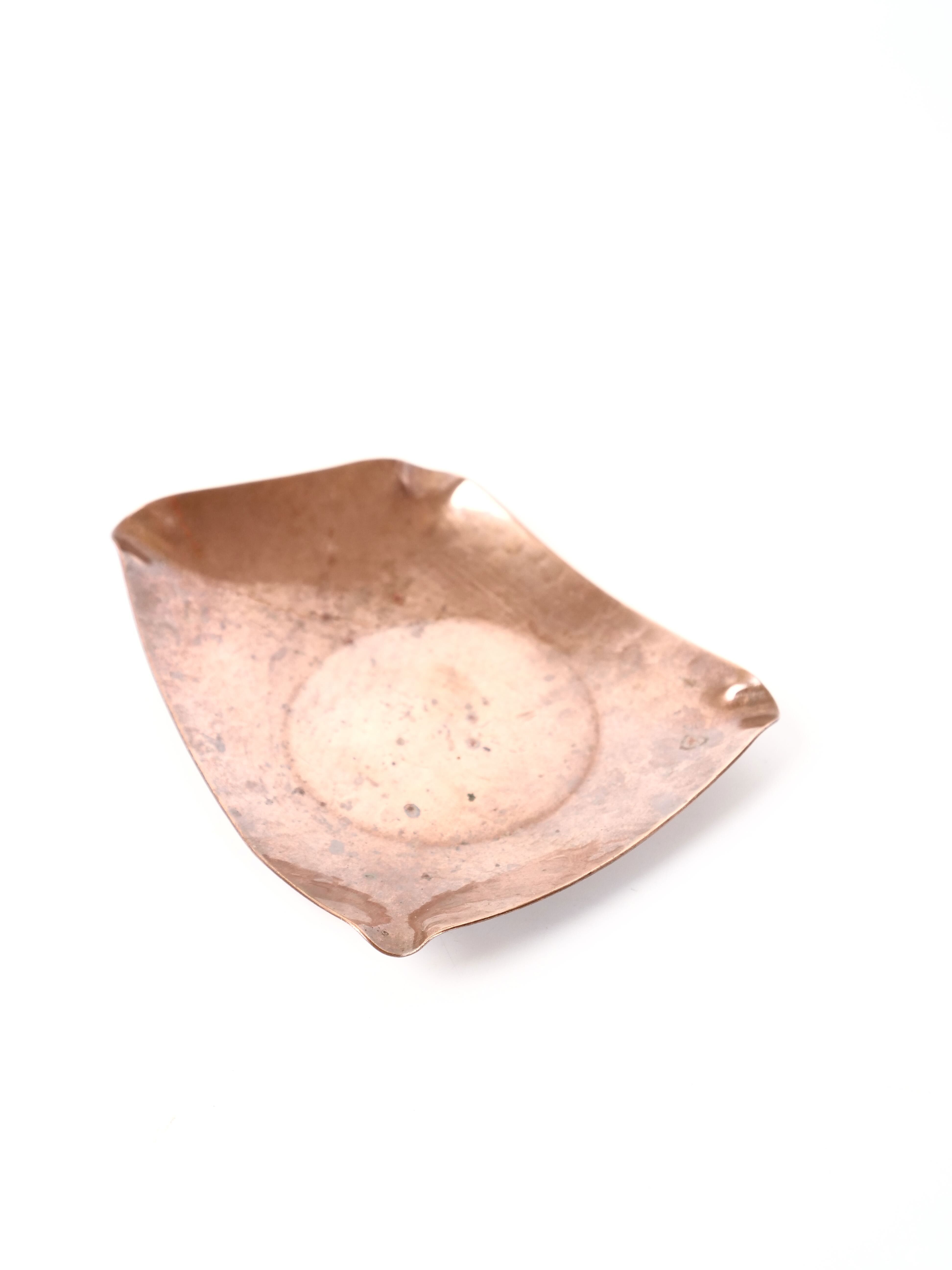 Free-form copper ashtray
