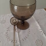 Sangria, punch or fruit salad set in blown glass including 1 cup, 1 ladle and 12 glasses