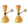 Pair of Italian design wall lights from the 1950s.