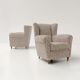 Pair of Italian Armchairs  in Zigzag Upholstery, 1960s
