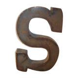 Industrial letter "s" in iron
