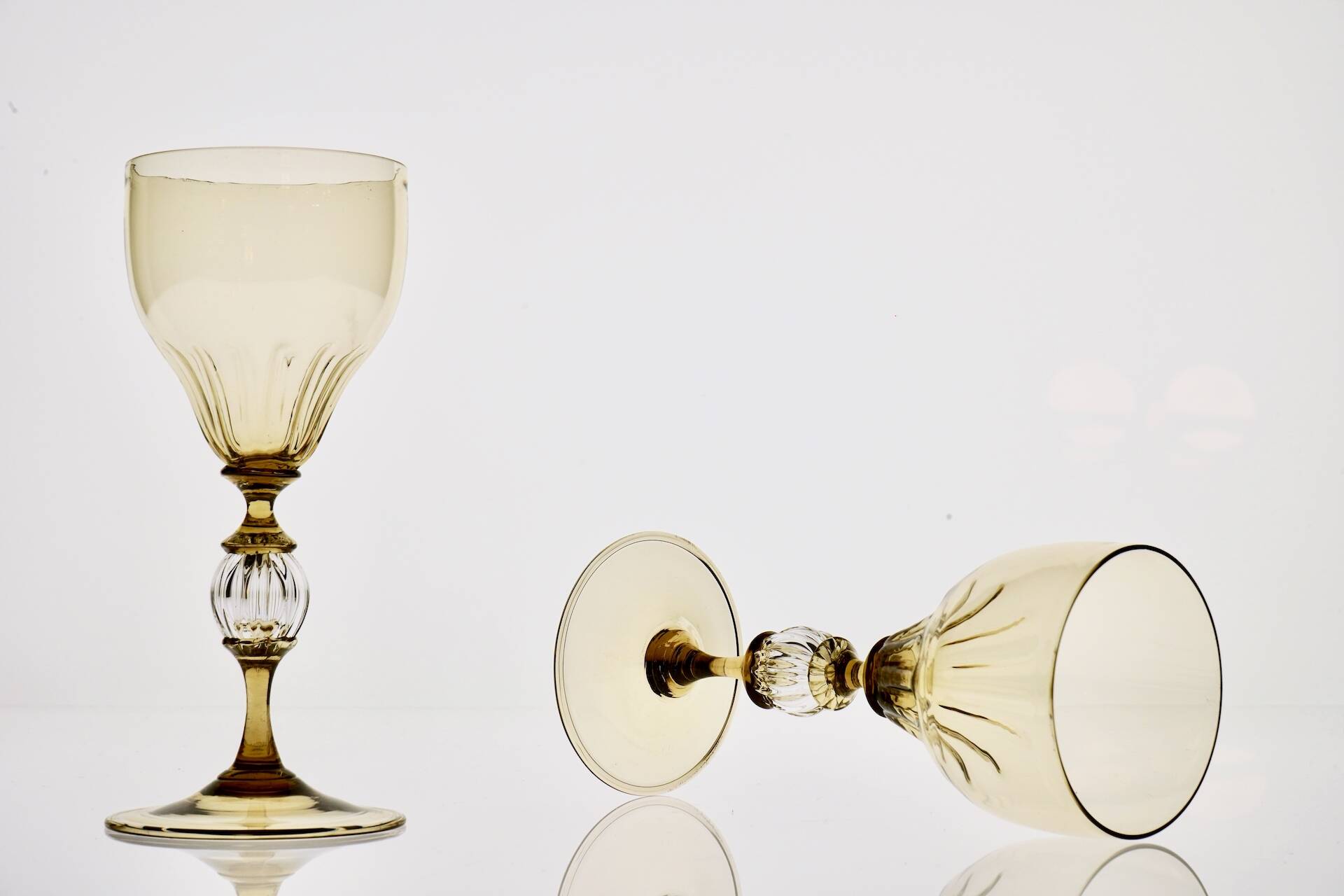 Calici in glass smoked from Cenedese Murano