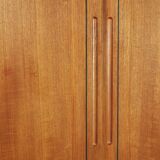 Vintage Danish Teak High Sideboard with Rounded Edges and Cutlery Handles by NIHK , 1950s