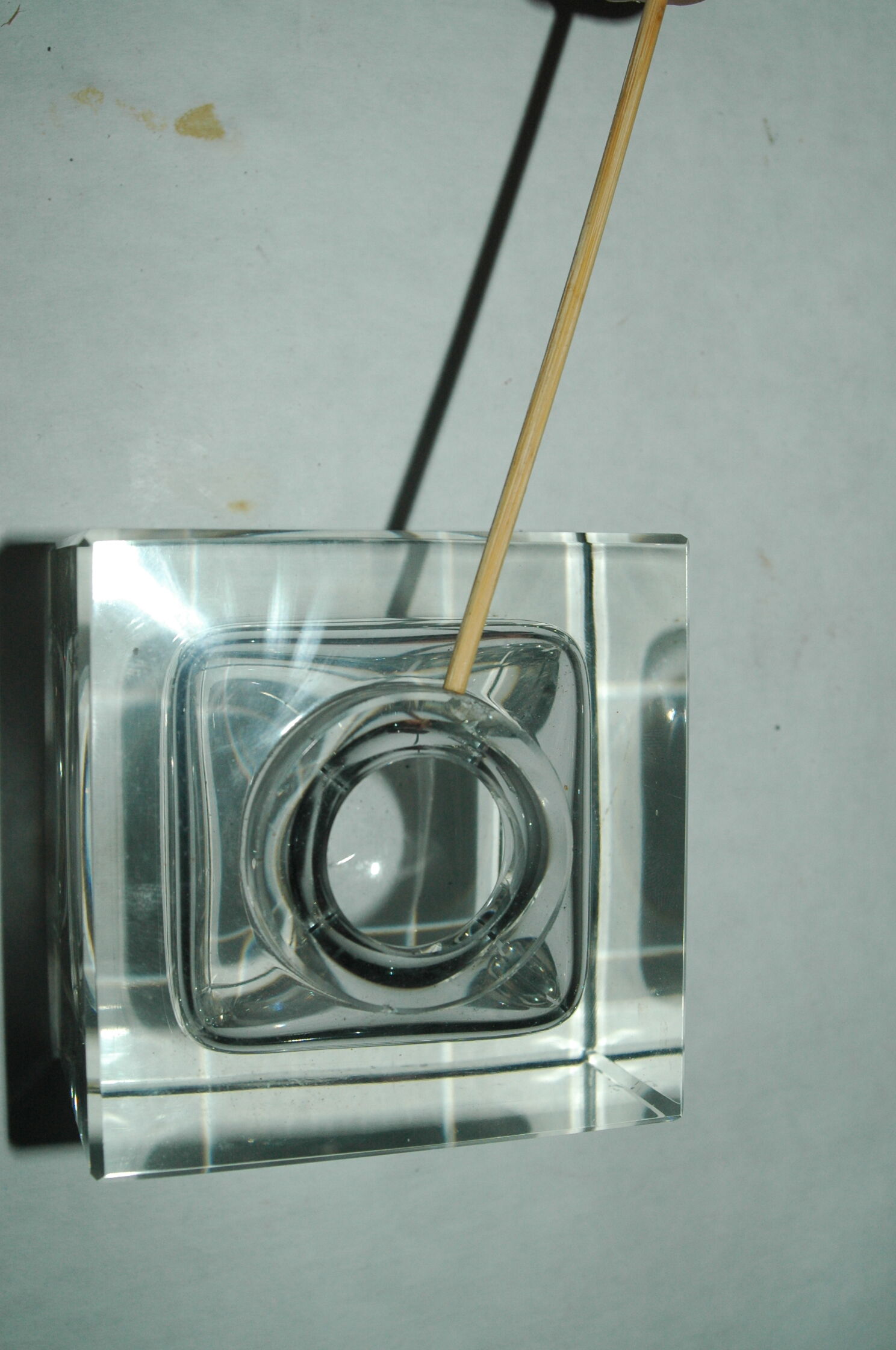 Art-deco crystal czech inkwell