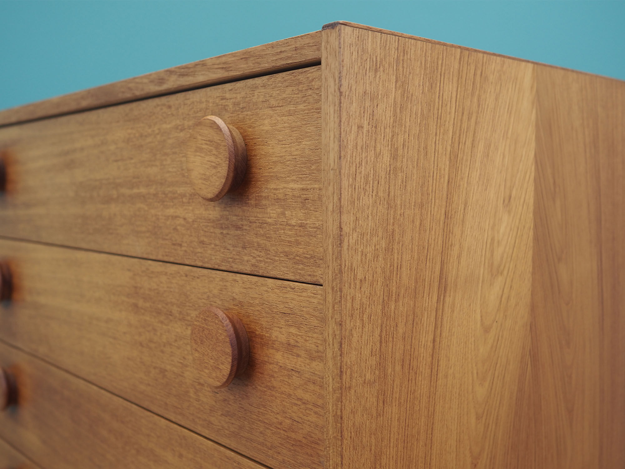 Teak chest of drawers, Danish design, 1970s, made in Denmark