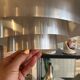 Poulsen Scandinavian brushed steel tiered pendant light