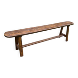 Vintage farmhouse bench in solid oak
