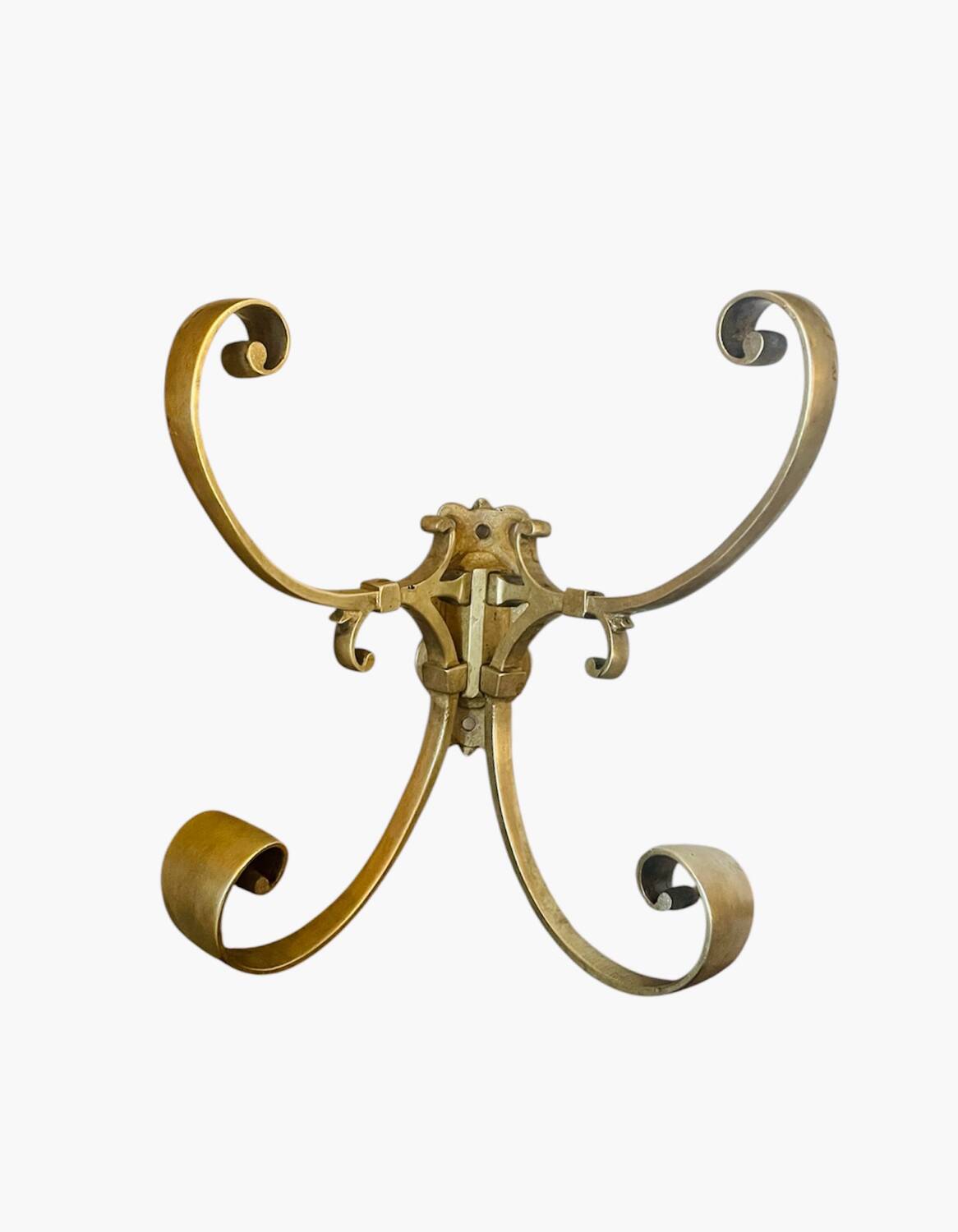 Coat rack, double hook in bronze from the 19th century.