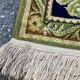 Tapis oriental en laine épaisse velours Sion or et vert 200x300