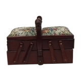 Table worker in wood and fabric