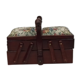 Table worker in wood and fabric