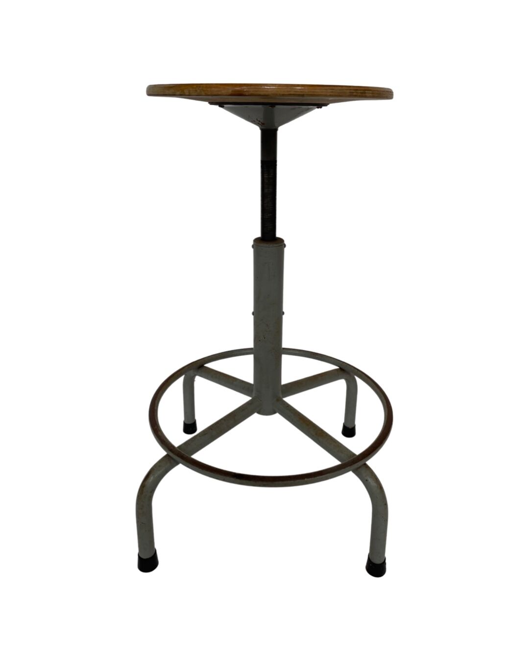 Vintage Industrial Workshop Stool Work Stool Adjustable In Height 60's design