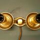 Table lamp with two fires on terrace - years 1950/60 - bronze