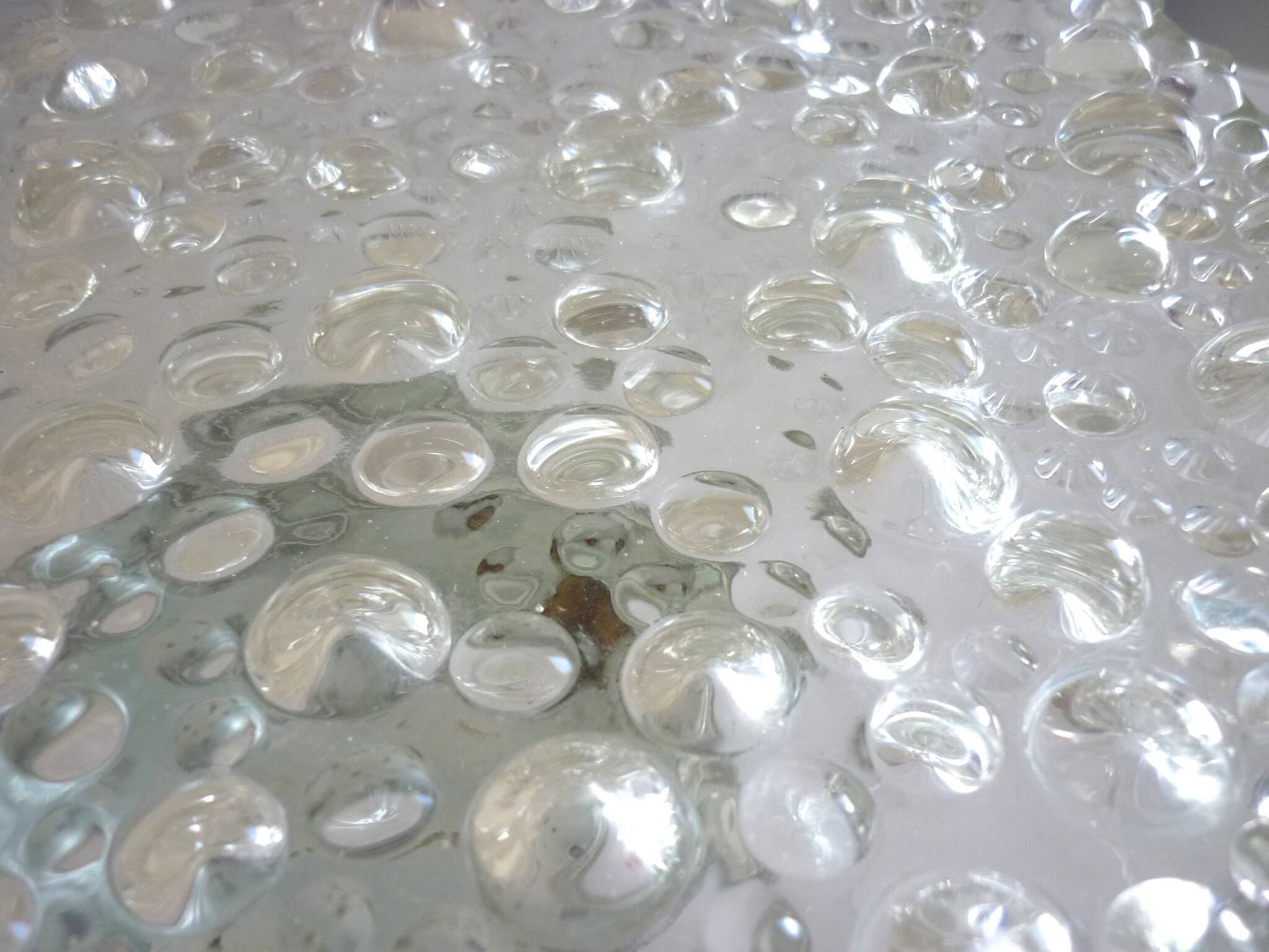 Large round ceiling light, molded glass wall light, thick, Helena Tynell, 1960s